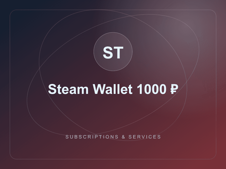 Steam Wallet 1000 ₽ — wallet top-up code for Steam (region RU)